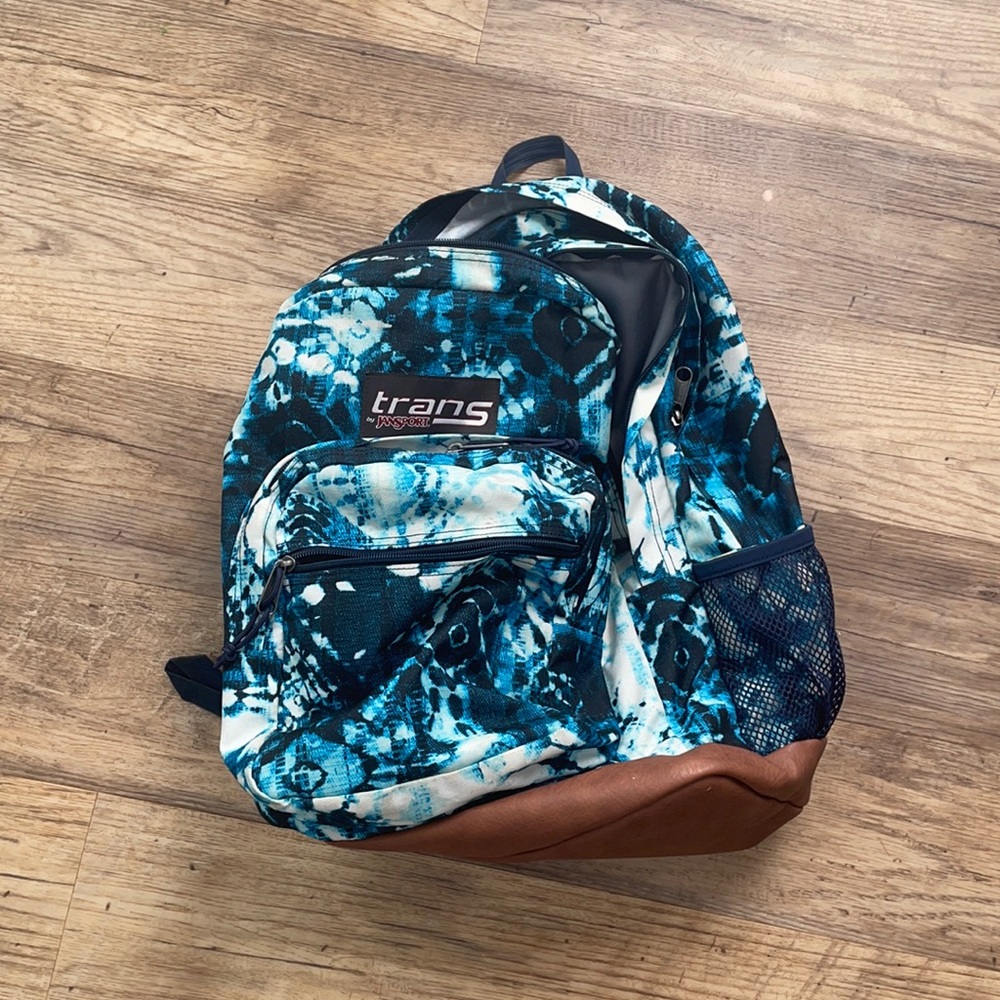 Blue tyedie Trans backpack